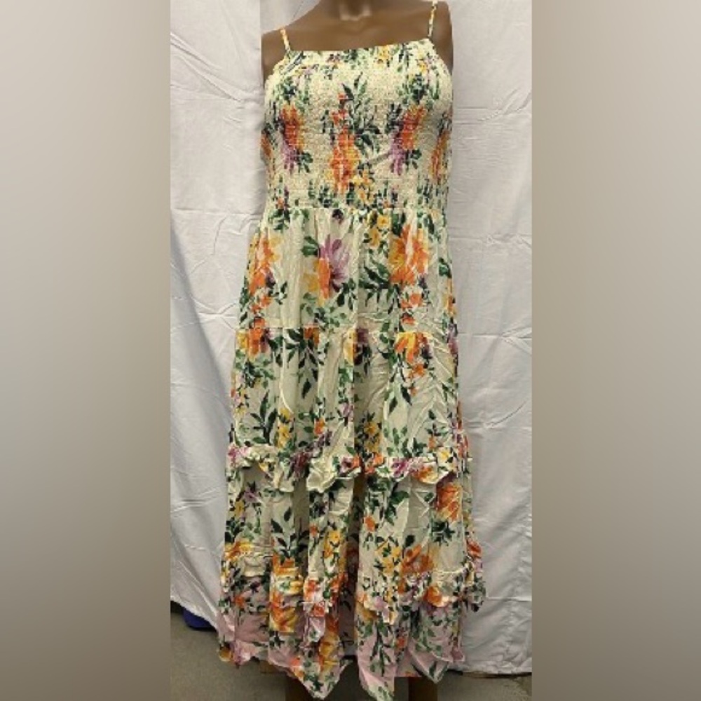 Women’s Maxi Flowy Floral Dress • Size 2XL
